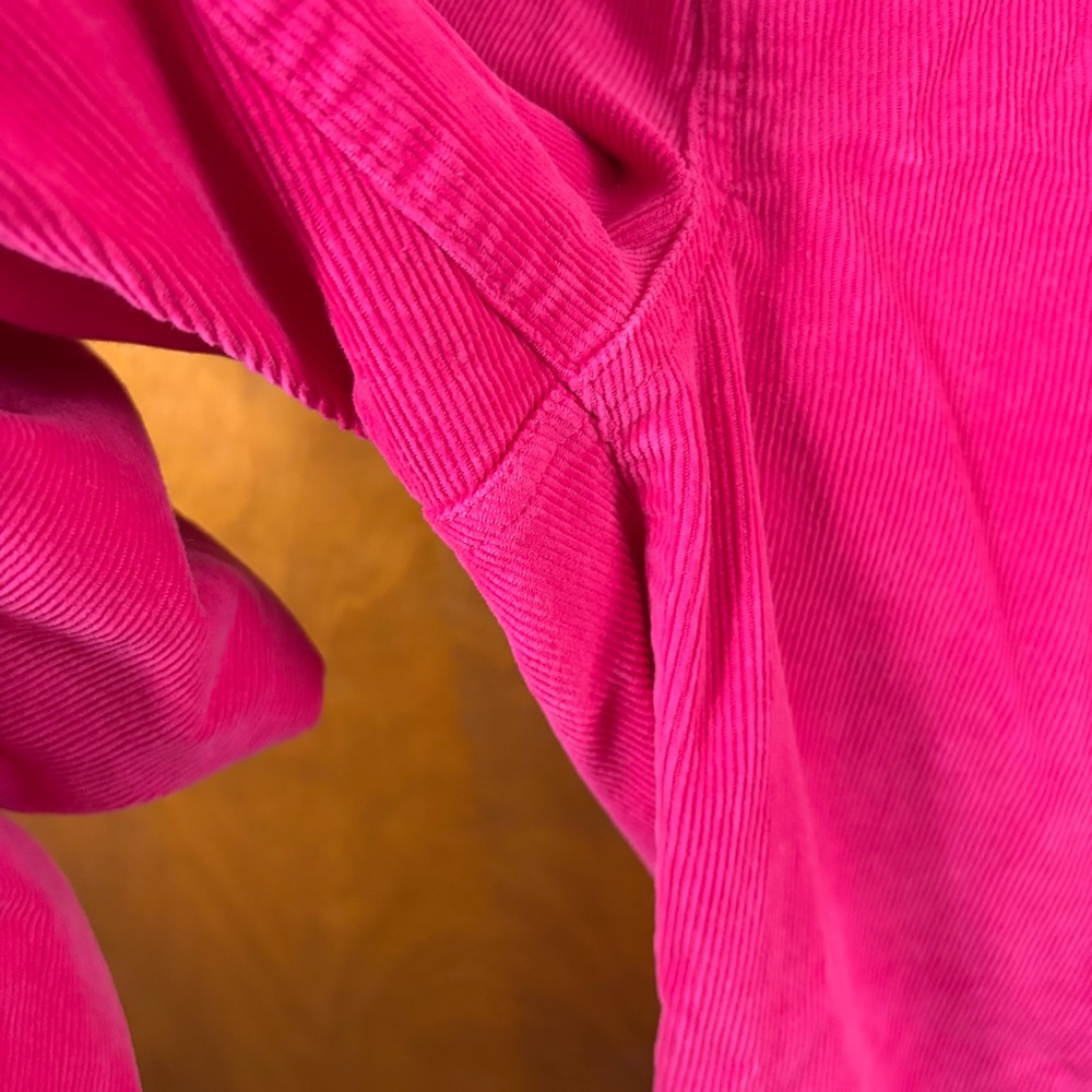 J. Crew Hot Pink High Rise Corduroy Straight Leg Pants 31 Preppy Retro 70s Artsy - Picture 10 of 12